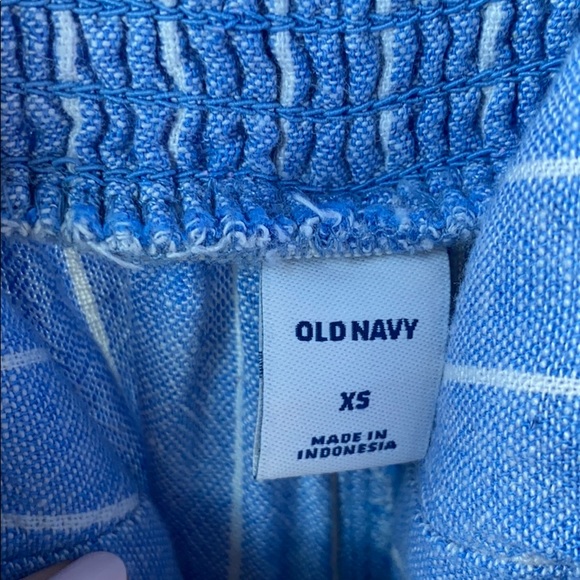 Blue & White Striped Smocked Jumsuit - Picture 5 of 9